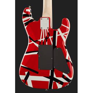 EVH Striped Series Red, Black and White LH MN gitaar