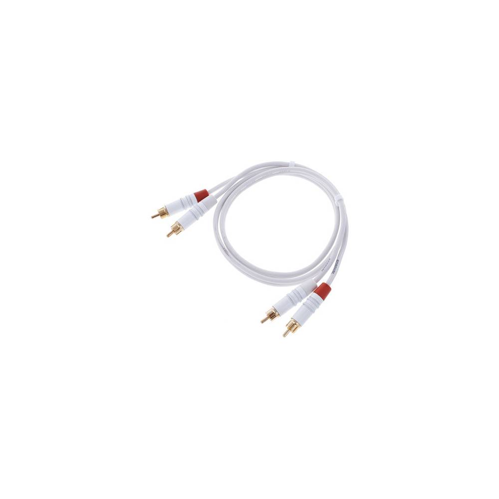 Cordial CFU0.9CC-SNOW Intro 2x RCA male - 2x RCA male 0.9m wit