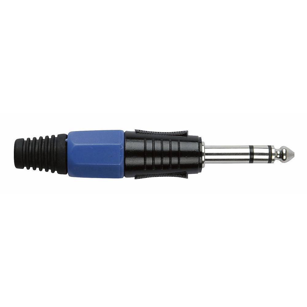 DAP 6,3mm Jackplug stereo zwart met blauw kleurkapje