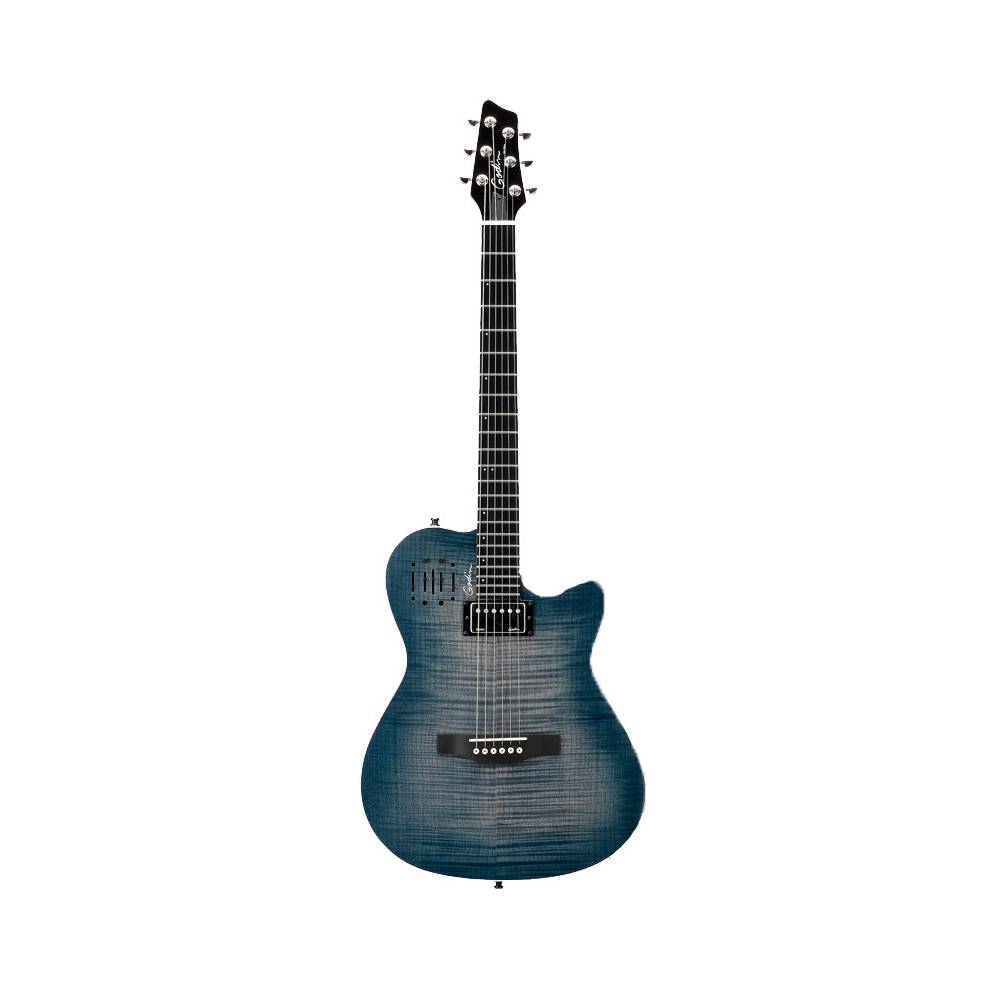 GODIN A6 Ultra Denim Blue Flame with Case