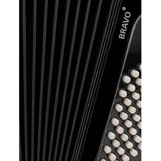Hohner Bravo II 48 Zwart, Silent Key accordeon