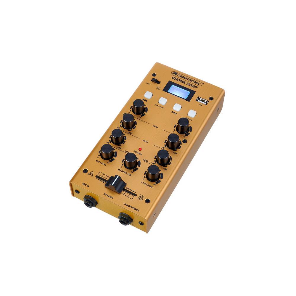 Omnitronic Gnome-202P Mini Mixer goud