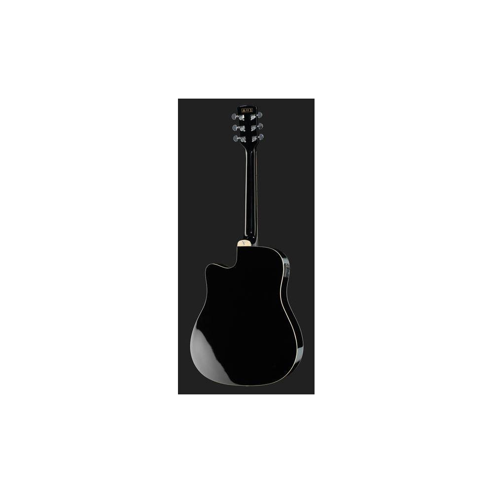 Ibanez PF15ECE-BK Black elektrisch-akoestische western gitaar