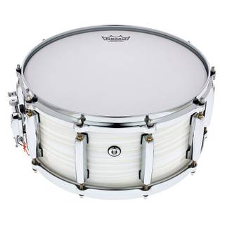 Pearl Masters Maple/Gum Snare Drum Silver White Swirl 14 x 6.5" snaredrum