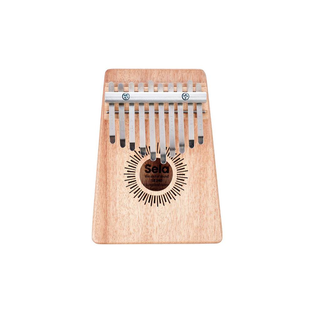 Sela SE 240 Kalimba Mahogany 10 Natural met beschermhoes