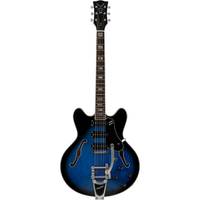 VOX Bobcat S66 Bigsby Sapphire Blue semi-akoestische gitaar