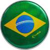 Luen drumvel voor 10 inch pandeiro met Braziliaanse vlag