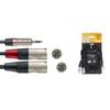 Stagg NYC3-MPS2XMR Y-kabel Deluxe 3,5mm jack M naar XLR M 3m