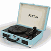 Fenton RP115 blauwe briefcase platenspeler met Bluetooth