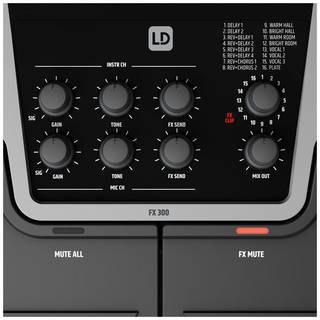 LD Systems FX 300 gitaar effectpedaal met 16 digitale effecten