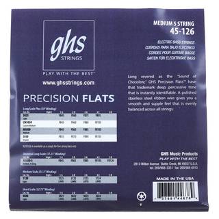 GHS M3050-5 Bass Precision Flats snarenset voor 5-snarige bas