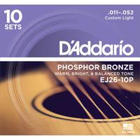 D'Addario EJ26-10P snarenset voor akoestische gitaar (10 sets)