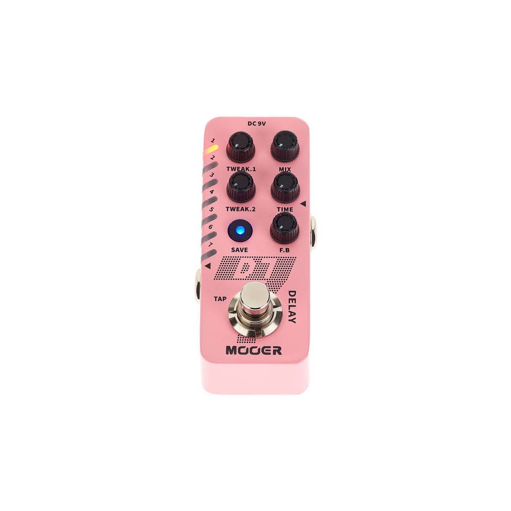 Mooer D7 Delay met zes soorten digitale delay en looper