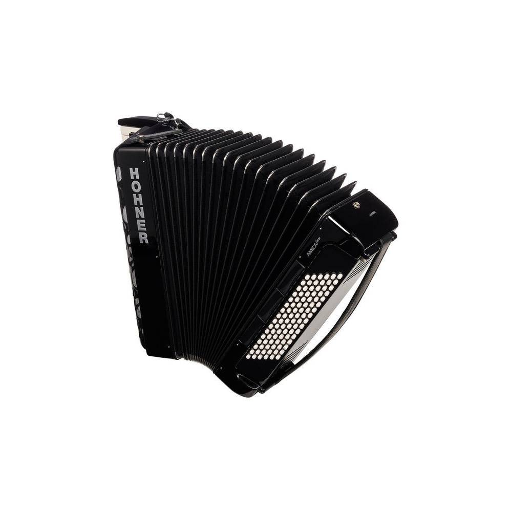 Hohner Amica Forte IV 96 Zwart, Silent Key accordeon