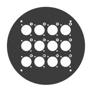 Adam Hall 70225D12 plaat voor 70225 met 12x D-size gat