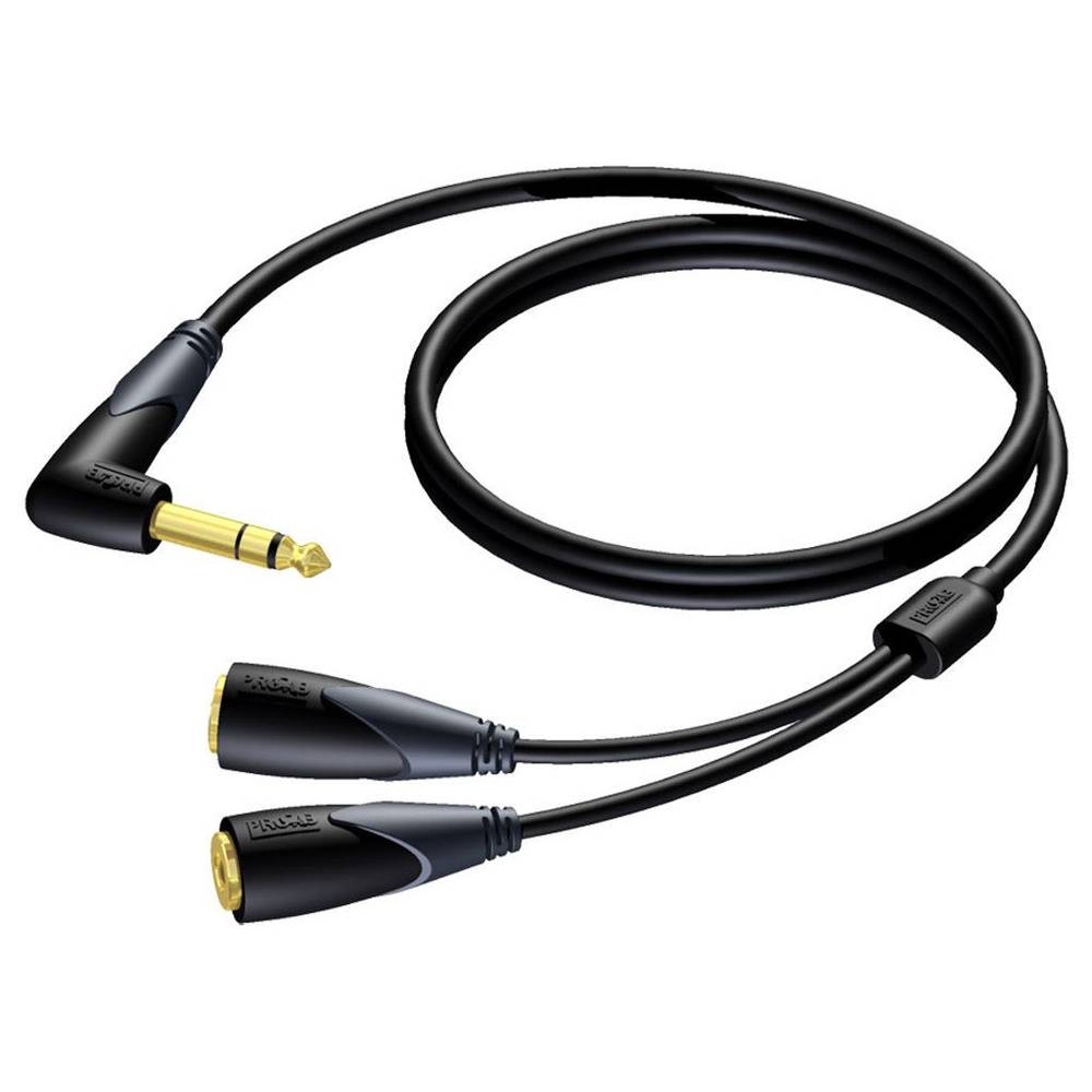 Procab CLA721 1x stereo jack - 2x mono jack verloopkabel 3m