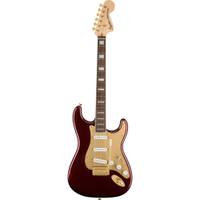 Squier 40th Anniversary Stratocaster Gold Edition IL Ruby Red Metallic elektrische gitaar