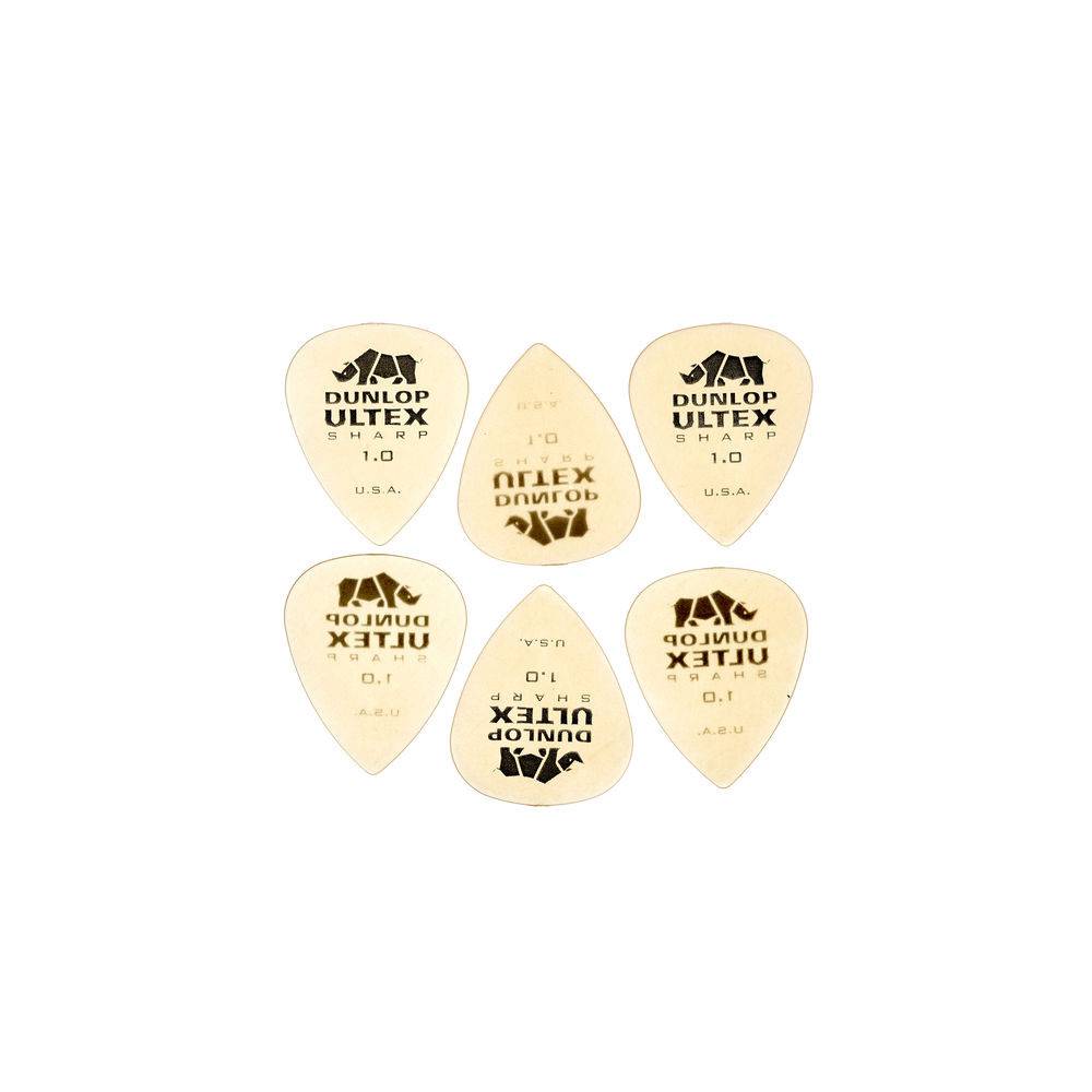 Dunlop 433P100 Ultex Sharp Pick 1.0 mm plectrumset (6 stuks)