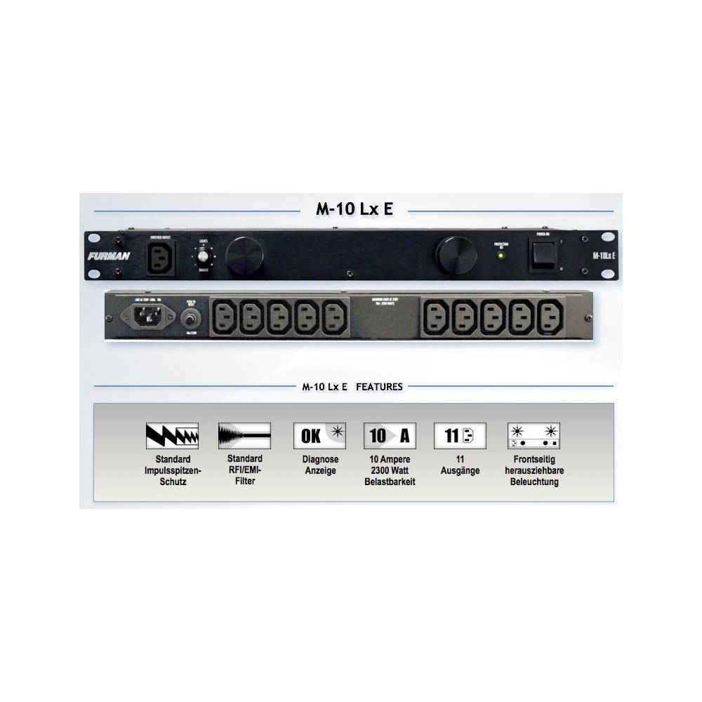 Furman M-10Lx E Standard Power Conditioner 230 V met verlichting
