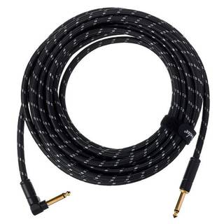 Fender Deluxe Cables instrumentkabel 7.5m zwart recht+haaks