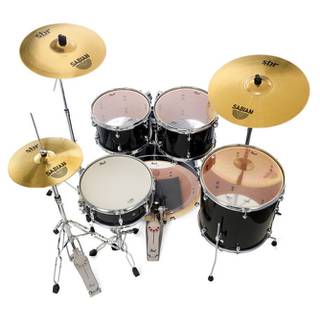 Pearl EXX725SBR/C31 Export Jet Black drumstel incl. bekkenset