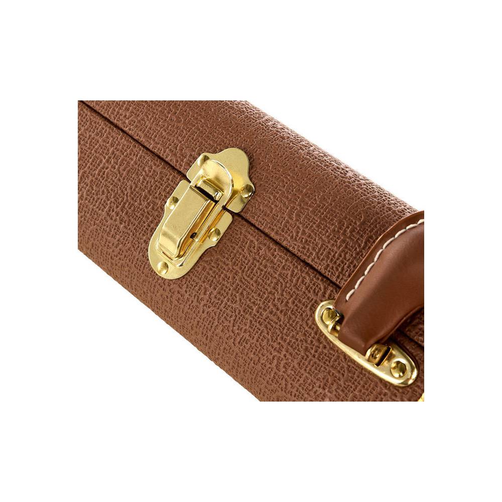 Fender G&G Deluxe Strat/Tele Hardshell Case Brown & Gold Plush koffer voor Stratocaster en Telecaster