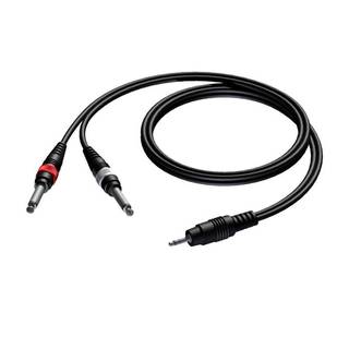 Procab CAB713 jack 3.5mm stereo - 2x jack male 1.50 meter
