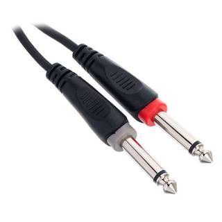 Cordial EU3PP Elements jack kabel 2x 6.3mm TS - 2x 6.3 mm TS 3m zwart