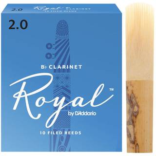 D'Addario Woodwind Royal RCB1020 Bb Clarinet Reeds Strength 2 10-pack