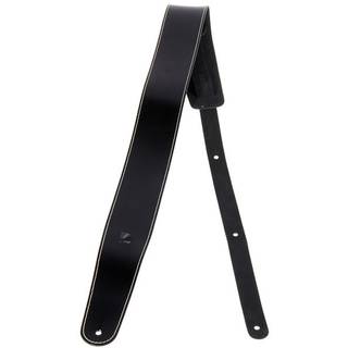 D'Addario 25LS00-DX leren gitaarband zwart met contrast stiksel