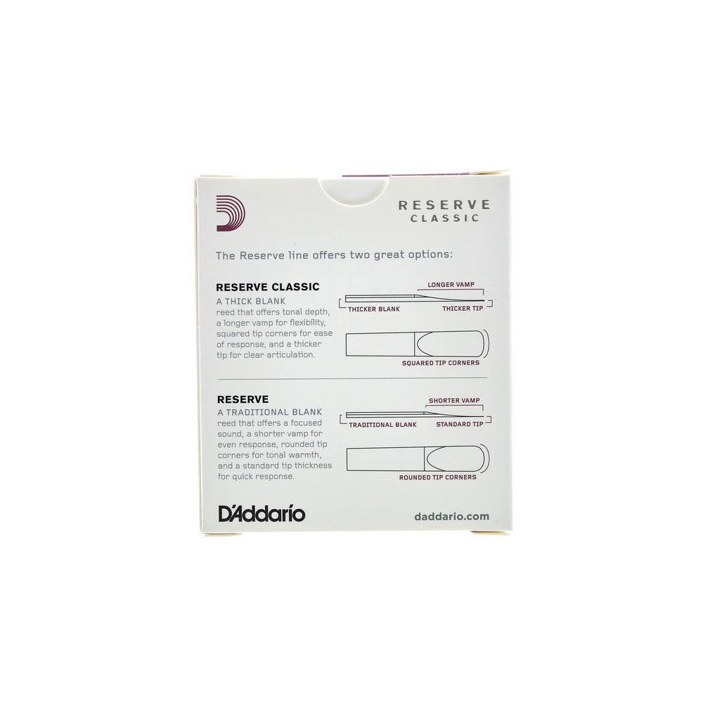 D'Addario Woodwinds Reserve Classic Bb 3.0 rieten voor Bb klarinet (10 stuks)