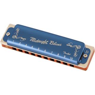 Fender Midnight Blues Harmonica D mondharmonica met opbergdoosje