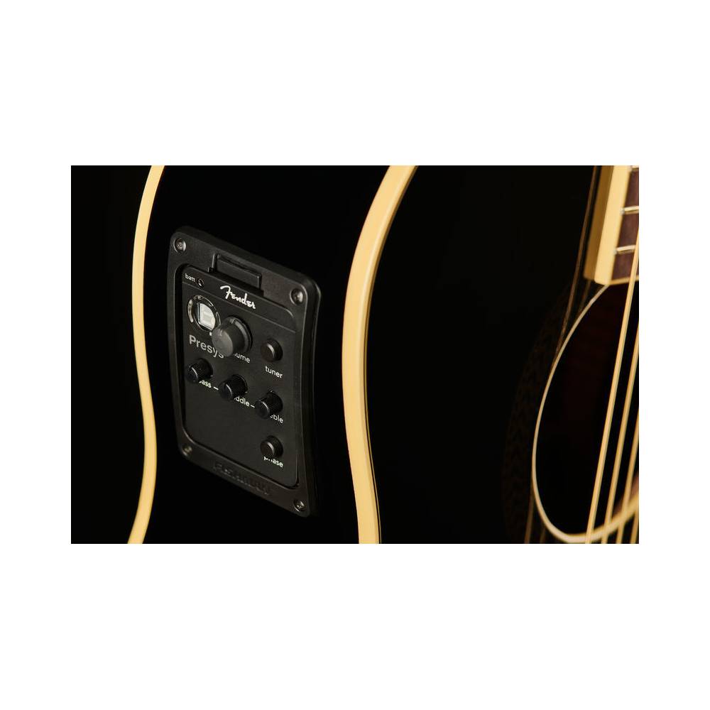 Fender Tim Armstrong Hellcat Anniversary Black WN elektrische-akoestische signature westerngitaar met koffer