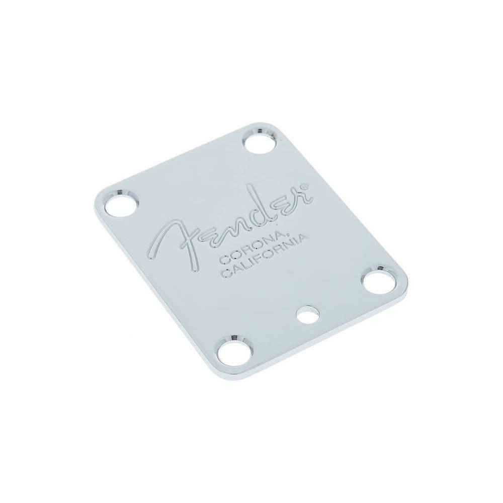 Fender neck plate Corona 4-bolt voor gitaar chroom