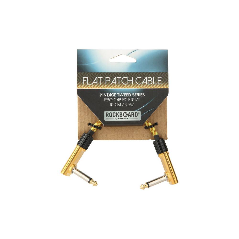 RockBoard Tweed Series Flat Patch Cable Vintage 10 cm