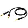 Procab REF721 jack 6.3 stereo - 2x jack 6.3 mono 1.50 meter
