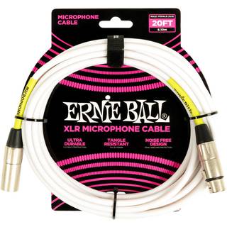 Ernie Ball 6389 microfoonkabel XLR male-XLR female 6m wit