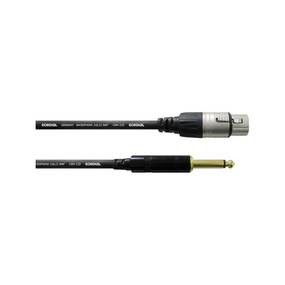 Cordial CCM5FP Intro microfoonkabel XLR female - TS jack male 5m