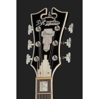 D'Angelico Premier DC Stopbar Black Flake semi-akoestische gitaar met gigbag