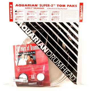 Aquarian S2-A Super 2 set A 10+12+14 toms + 14 snaredrum