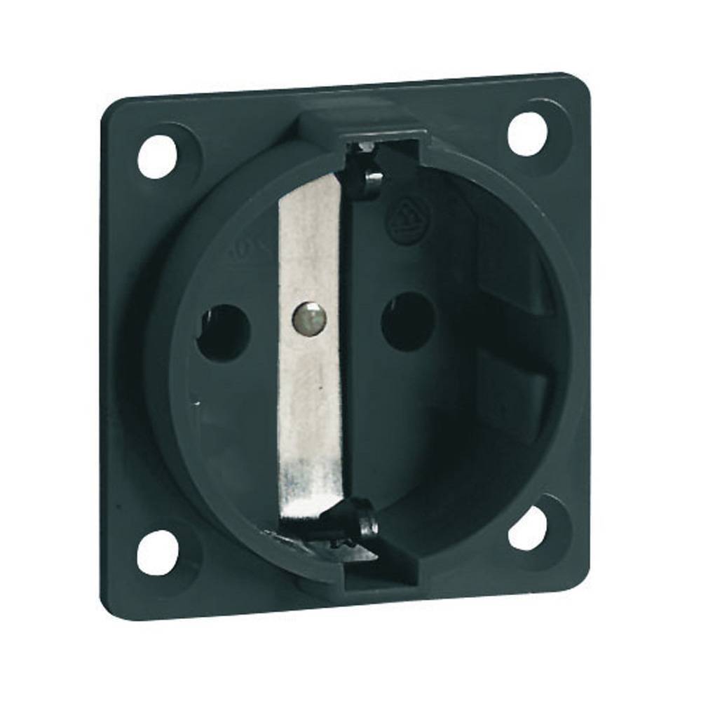 Showtec Schuko inbouw 230V/240V female zwart