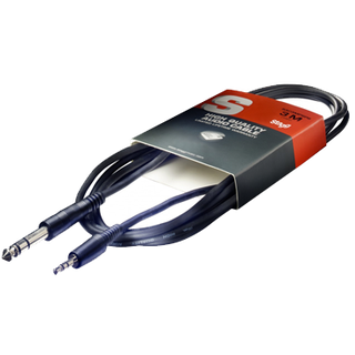 Stagg SAC3/MPSPS Stereokabel Minijack / Jack 3m