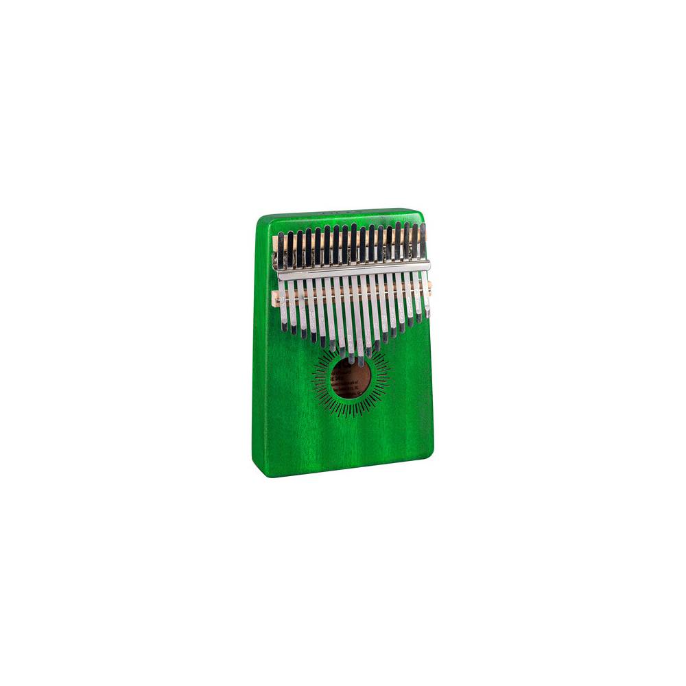 Sela SE 248 Kalimba Mahogany 17 Green met beschermhoes