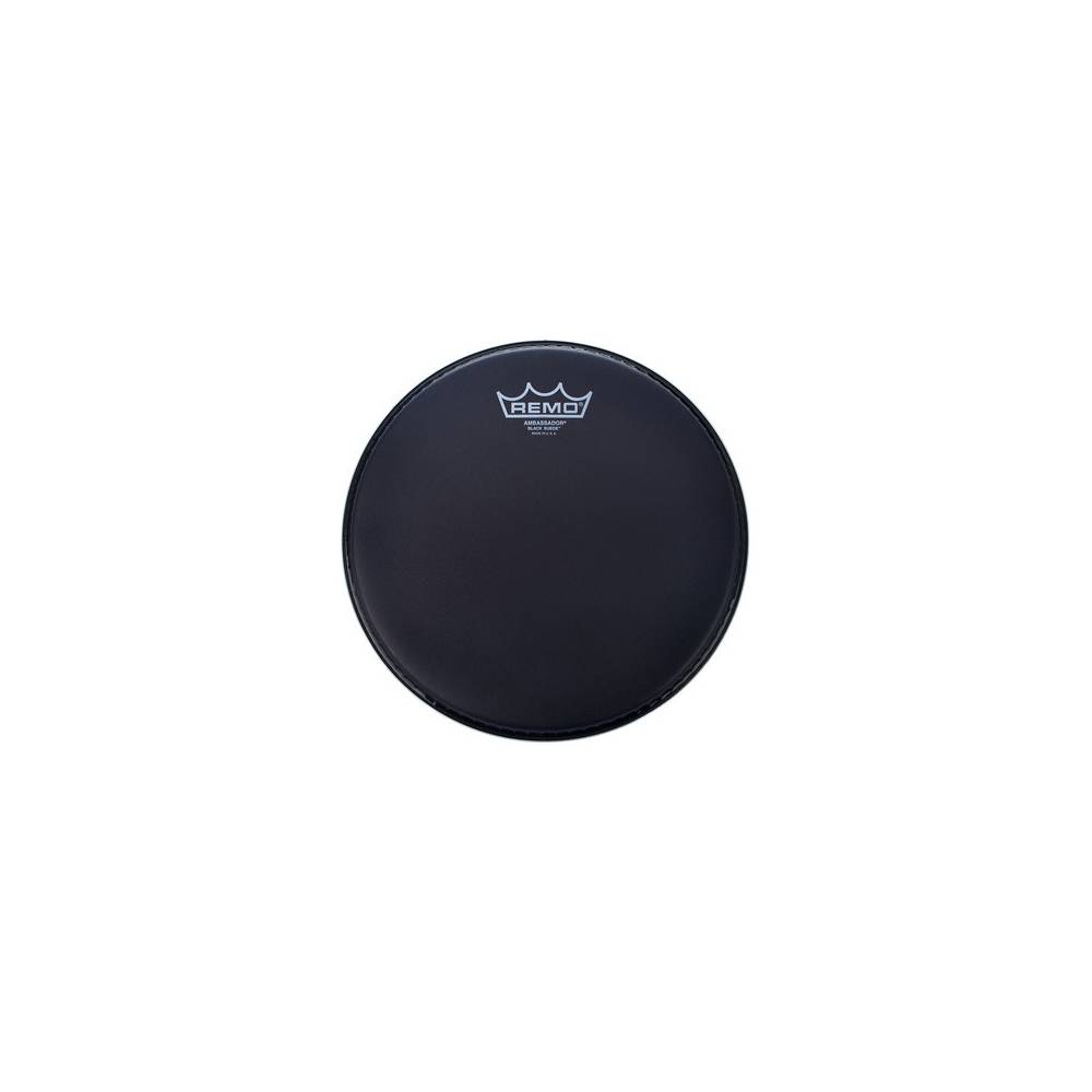 Remo BA-0808-ES Ambassador Black Suede 8"