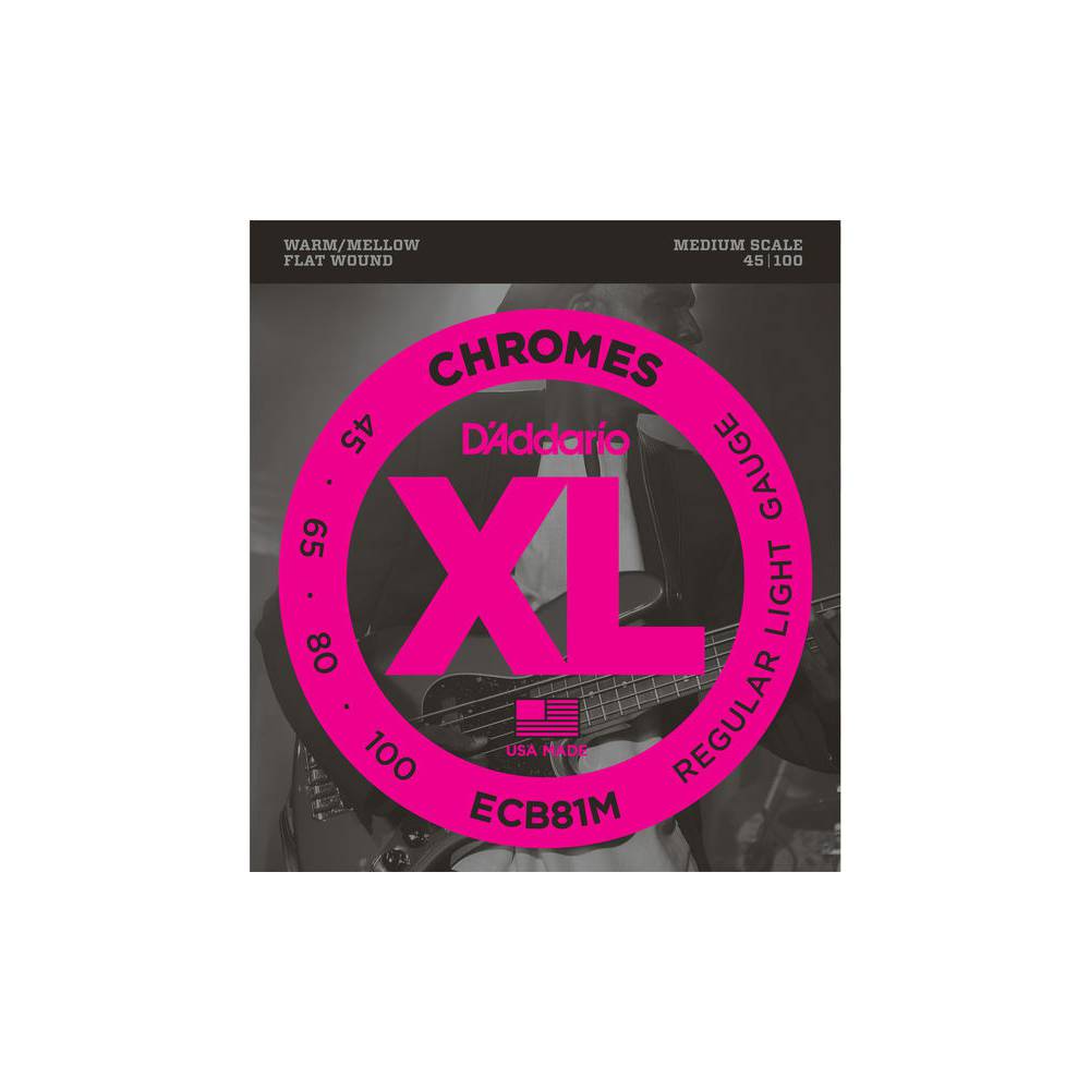 D'Addario ECB81M flatwound snarenset voor elektrische basgitaar