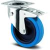 TENTE 360 Blue Wheel zwenkwiel met rem en fixeerinrichting 100mm