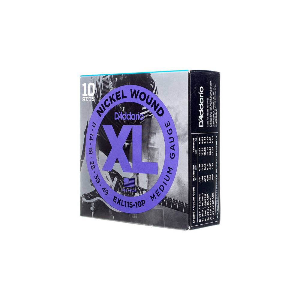 D'Addario EXL115-10P snarenset voor elektrische gitaar (10 sets)