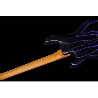 ESP LTD Deluxe SN-1000HT Purple Blast met roasted maple toets (scalloped 17-24) en Hipshot brug