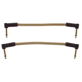 Fender Deluxe Gold Tweed patchkabels 15 cm (2 stuks)