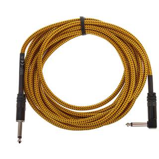 Cordial EI5PR-TWEED-YE Elements jack kabel 6.3 TS haaks - recht 5m tweed geel